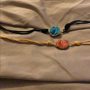 Druze blue & coral color bracelet